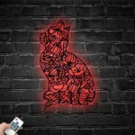 Animals Pets Metal Sign Mandala Cat 1