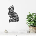 Animals Pets Metal Sign Mandala Cat 1