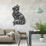 Animals Pets Metal Sign Mandala Cat 1