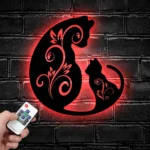 Animals Pets Metal Sign Mom Cat And Baby 1