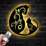 Animals Pets Metal Sign Mom Cat And Baby 1