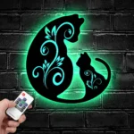 Animals Pets Metal Sign Mom Cat And Baby 1