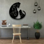 Animals Pets Metal Sign Mom Cat And Baby 1