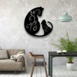 Animals Pets Metal Sign Mom Cat And Baby 1
