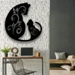 Animals Pets Metal Sign Mom Cat And Baby 1