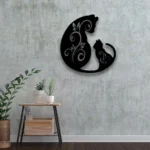 Animals Pets Metal Sign Mom Cat And Baby 1