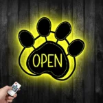 Animals Pets Metal Sign Paw Dog Open 1