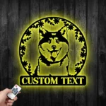 Animals Pets Metal Sign Personalized Akita Dog Name 1