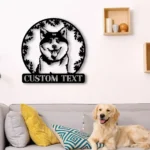 Animals Pets Metal Sign Personalized Akita Dog Name 1