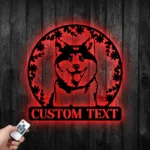 Animals Pets Metal Sign Personalized Akita Dog Name 1