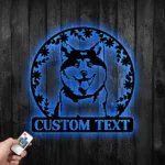 Animals Pets Metal Sign Personalized Akita Dog Name 1