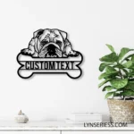 Animals Pets Metal Sign Personalized American Bulldog Name 1