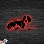 Animals Pets Metal Sign Personalized Beagle Dog Name 1