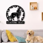 Animals Pets Metal Sign Personalized Belgian Sheepdog Name 1