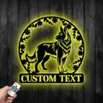 Animals Pets Metal Sign Personalized Belgian Sheepdog Name 1