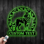 Animals Pets Metal Sign Personalized Belgian Sheepdog Name 1