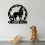 Animals Pets Metal Sign Personalized Belgian Sheepdog Name 1