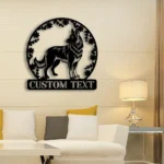 Animals Pets Metal Sign Personalized Belgian Sheepdog Name 1