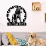 Animals Pets Metal Sign Personalized Bloodhound Dog Name 1