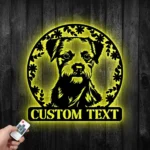 Animals Pets Metal Sign Personalized Border Terrier Dog Name 1