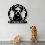 Animals Pets Metal Sign Personalized Border Terrier Dog Name 1