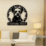 Animals Pets Metal Sign Personalized Border Terrier Dog Name 1