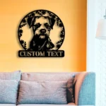 Animals Pets Metal Sign Personalized Border Terrier Dog Name 1