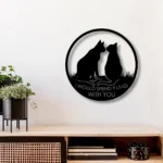 Animals Pets Metal Sign Personalized Cat Couple 1