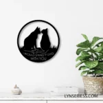 Animals Pets Metal Sign Personalized Cat Couple 1