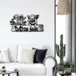 Animals Pets Metal Sign Personalized Cattle Farmhouse Name 1