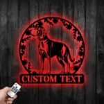 Animals Pets Metal Sign Personalized Coonhound Dog Name 1