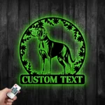 Animals Pets Metal Sign Personalized Coonhound Dog Name 1