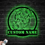 Animals Pets Metal Sign Personalized Couple Gecko 1