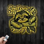 Animals Pets Metal Sign Personalized Cute Sloth Name 1
