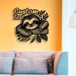 Animals Pets Metal Sign Personalized Cute Sloth Name 1