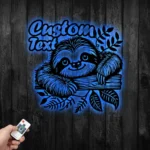 Animals Pets Metal Sign Personalized Cute Sloth Name 1