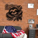 Animals Pets Metal Sign Personalized Cute Sloth Name 1