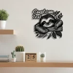 Animals Pets Metal Sign Personalized Cute Sloth Name 1