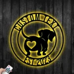Animals Pets Metal Sign Personalized Dachshund Family 1