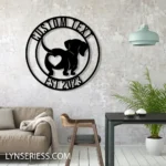 Animals Pets Metal Sign Personalized Dachshund Family 1