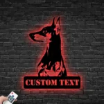 Animals Pets Metal Sign Personalized Doberman Name 1