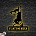 Animals Pets Metal Sign Personalized Doberman Name 1