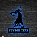 Animals Pets Metal Sign Personalized Doberman Name 1