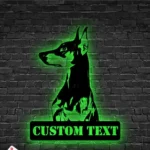 Animals Pets Metal Sign Personalized Doberman Name 1