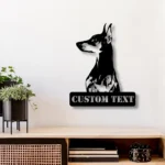 Animals Pets Metal Sign Personalized Doberman Name 1
