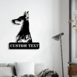Animals Pets Metal Sign Personalized Doberman Name 1