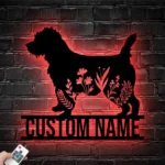 Animals Pets Metal Sign Personalized Floral Cairn Terrier Dog Name 1