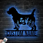 Animals Pets Metal Sign Personalized Floral Cairn Terrier Dog Name 1