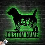 Animals Pets Metal Sign Personalized Floral Cairn Terrier Dog Name 1