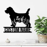 Animals Pets Metal Sign Personalized Floral Cairn Terrier Dog Name 1